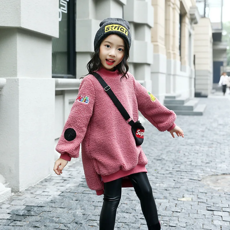 

Girls New Pattern Fashionable Autumn Thickening Increase Pullover Hoodies