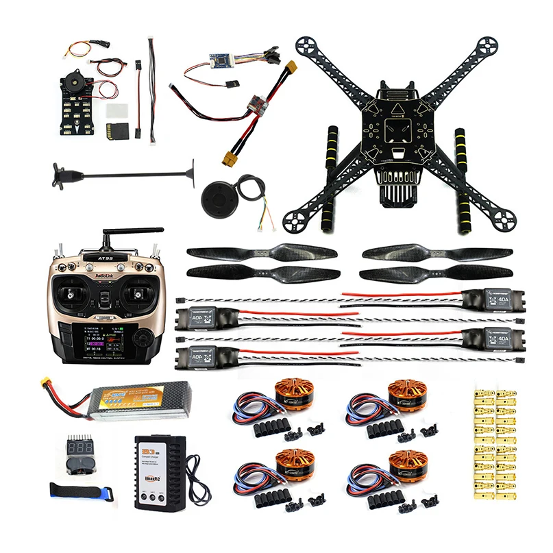 $335.39 Full Set DIY FPV Drone S600 axle Aerial Quadcopter w Pix248 Flight Control GPS 7M 40A ESC 700k
