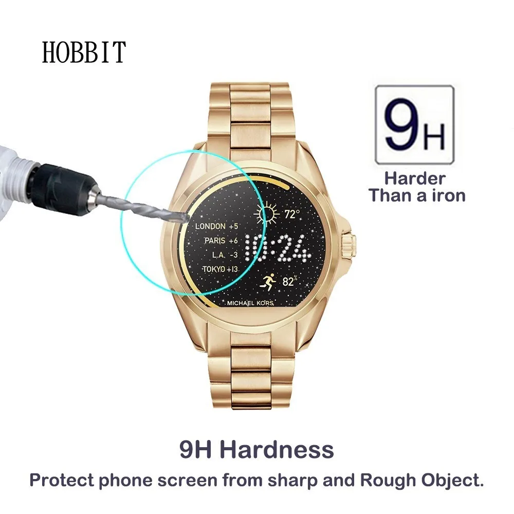 2Pack For Michael Kors MKT5001 MKT5002 MKT5003 MKT5004 0.3mm 2.5D 9H Tempered Glass Screen Protector Smartwatch LCD Film
