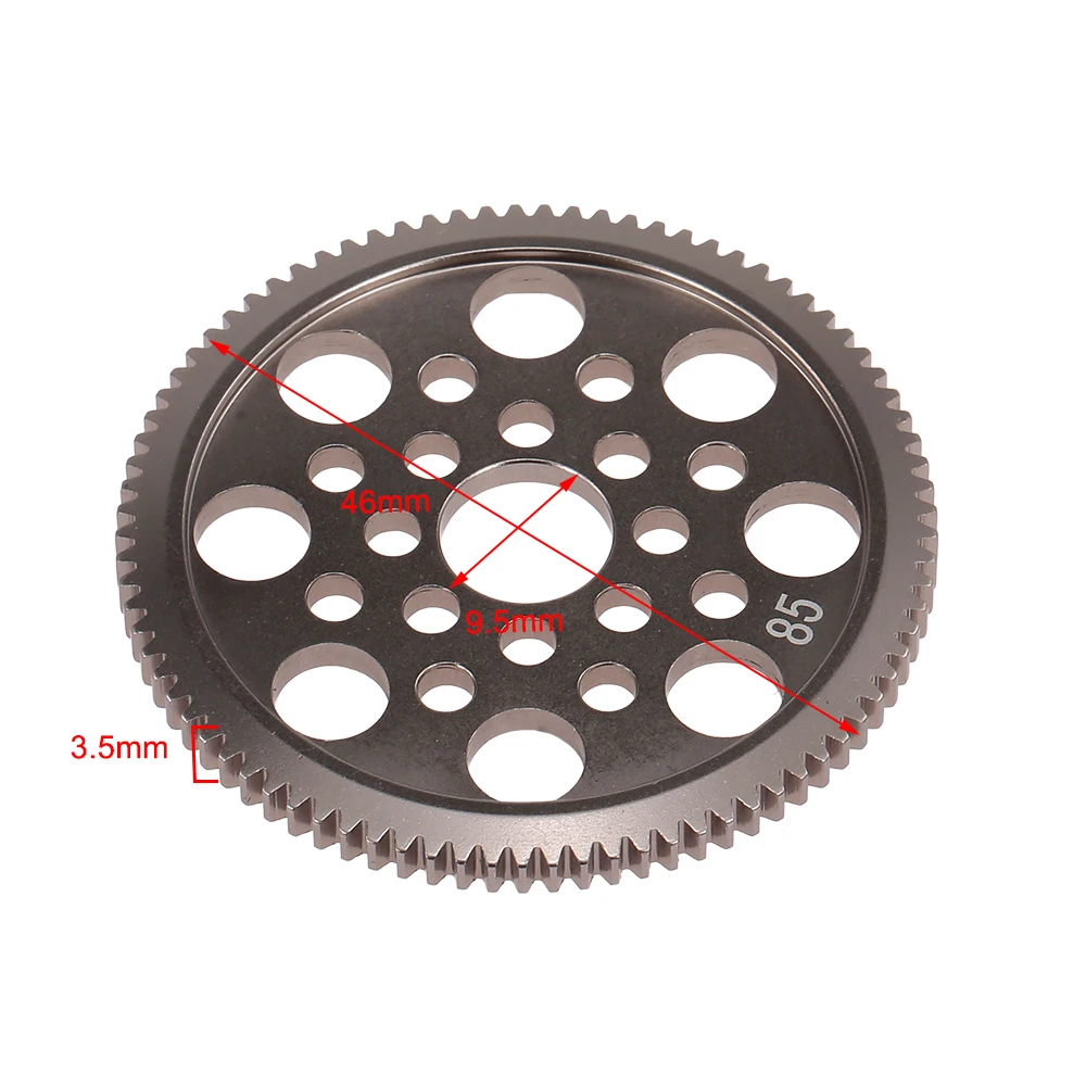 48DP 85T Metal Spur Gear for 1:10 S CS R31 SCX10 RC Drift Racing Car Off-road Climber Short Truck