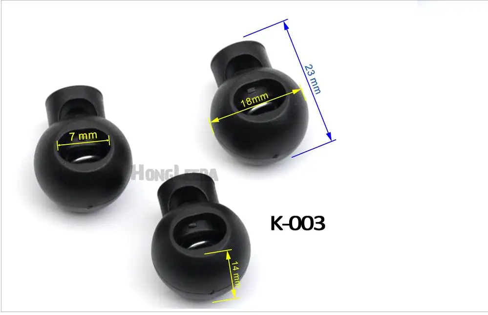 K 003 056 80 шт./лот черный пластиковый круглый шаровой шнур блокировка конца