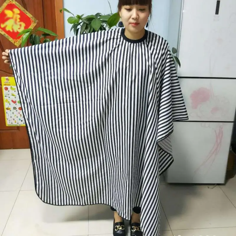 Professional Cutting Hair Waterproof Stripe Cloth Salon Barber Styling Gown Cape Hairdressing Hairdresser Capes Adult