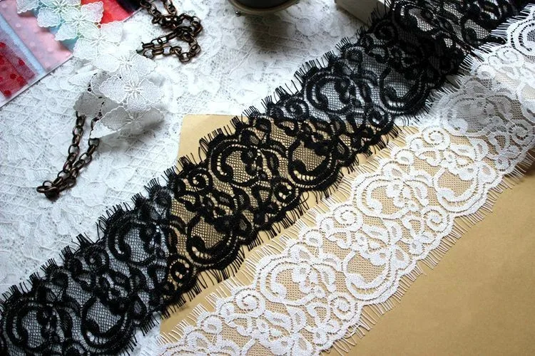 

Hot Sale 9cm Wide And Beautiful Eyelashes Tulle Lace Accessories Manual Clothes Collar Headwear Wedding Tablecloth Decoration