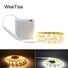 Светодиодные ленты светильник Батарея работает Tria Водонепроницаемый 5V SMD 2835 Ambi светильник ТВ ФИТА Светодиодные ленты e лента для компьютера подсветка ПК