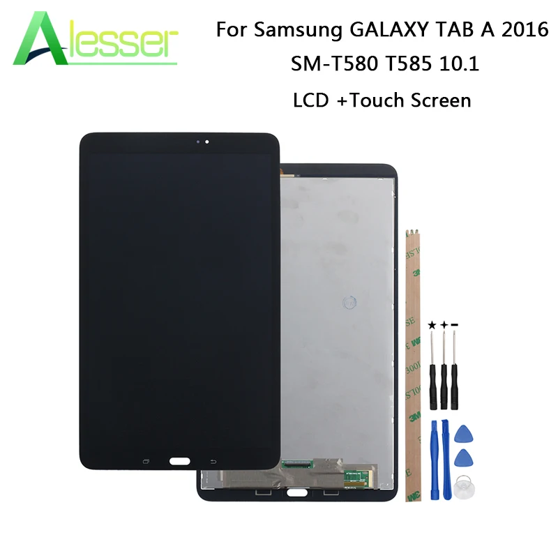 

Alesser For Samsung GALAXY TAB A 2016 SM-T580 T585 LCD Display + Touch Screen For Samsung GALAXY TAB A 2016 + Tools + Adhesive