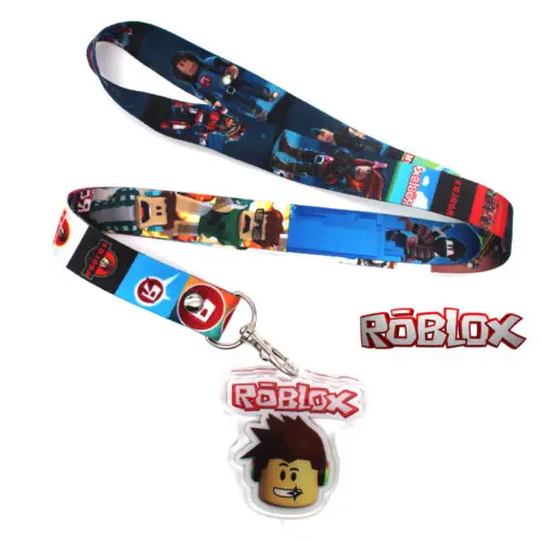 

OHCOMICS ROBLOX Figure Hot Game Phone Rope Strap PVC Keychain Charm Cords Lariat Clip Lanyards Keychain Costume Phone Straps