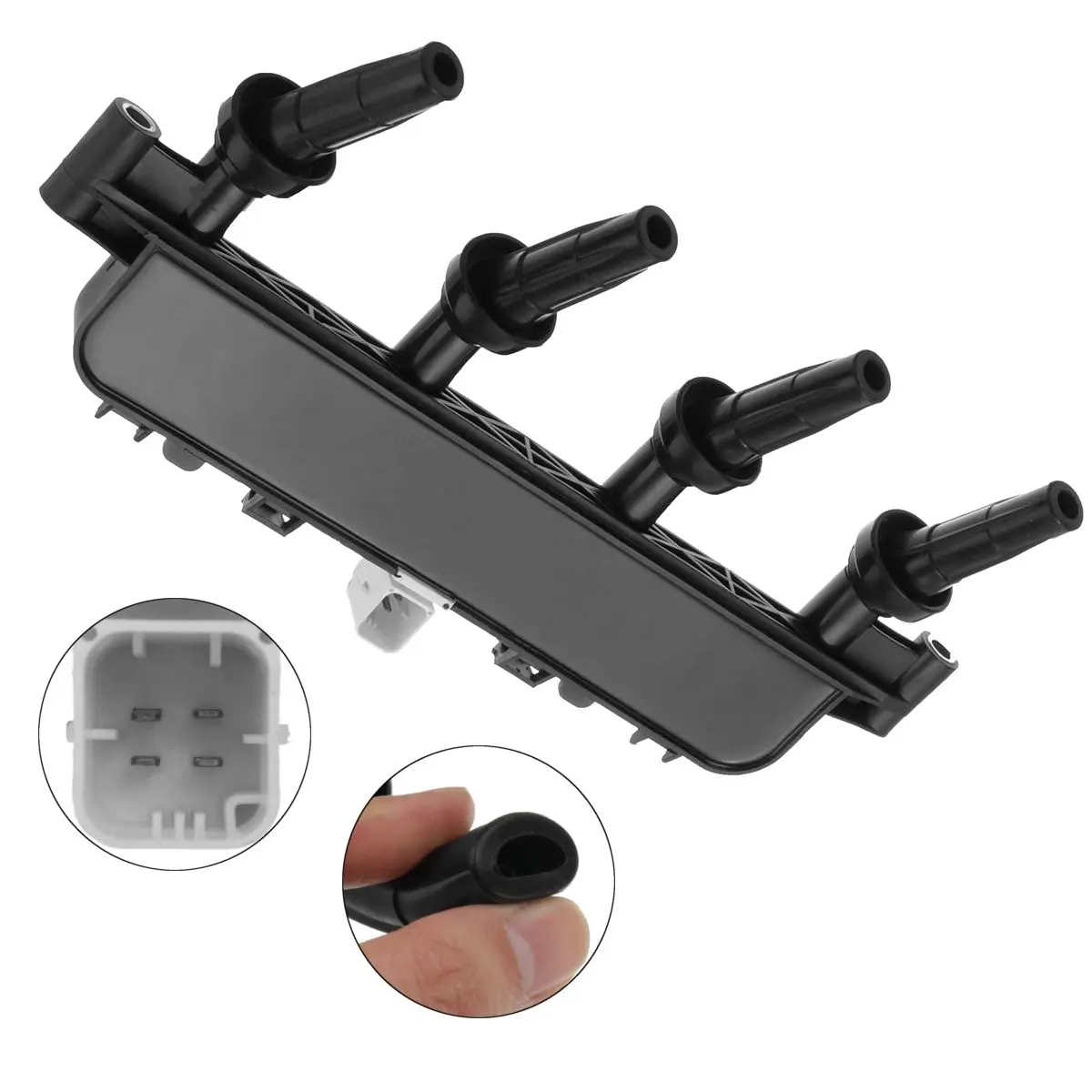 

Car For Peugeot 1007 106 206 306 307 Partner for Citroen Start Ignition Coil Grey Plug 597079 96358648 96358649 9635864980 53735