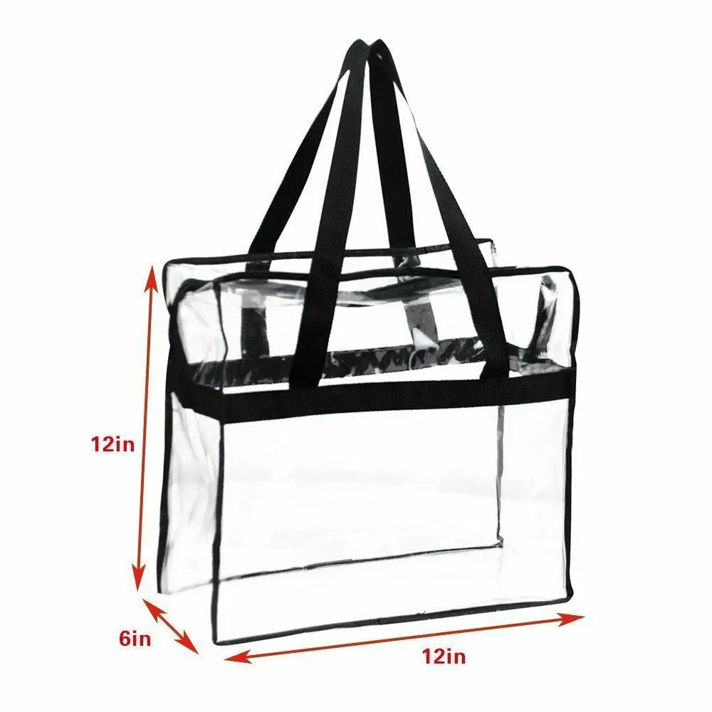 

2019 The Newest Suit Casual Wear Clear PVC Fashion Clear Transparent Tote Bag PVC Transparent Beach Bag Shopping Trendy New