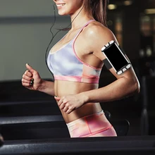 Нарукавник для бега регулируемая повязка на руку из дышащего материала с защитой от пота Сумка-нарукавник для мобильного телефона катание на велосипеде, пробежка прогулки браслет на запястье сумка