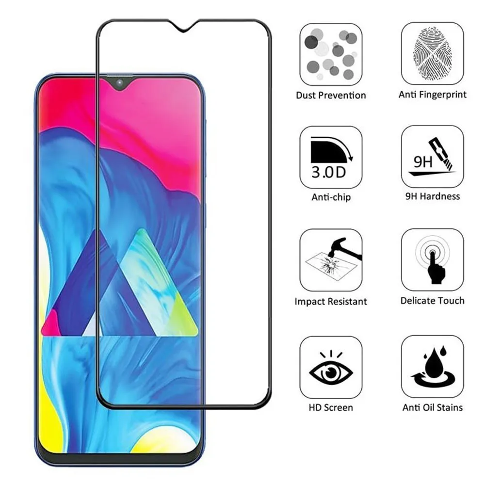 Защитное стекло 3D закаленное для Samsung Galaxy M 10 20 30 40 50 60 70 80 90 2019|Защитные стёкла и