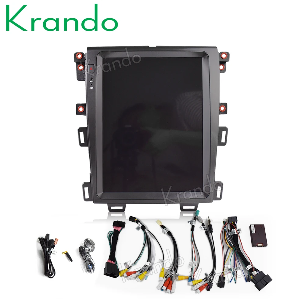 Discount Krando car radio gps android 8.1 12.1" for FORD EDGE 2009-2014 Tesla Vertical screen navigation multimedia system WIFI A/C BT 1