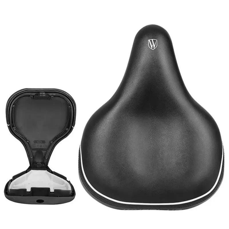 

Bicycle Storage Saddle Mountain Bike Leather Cushion Waterproof Wear-resistant Seat Cycling Saddle With Large Capacity