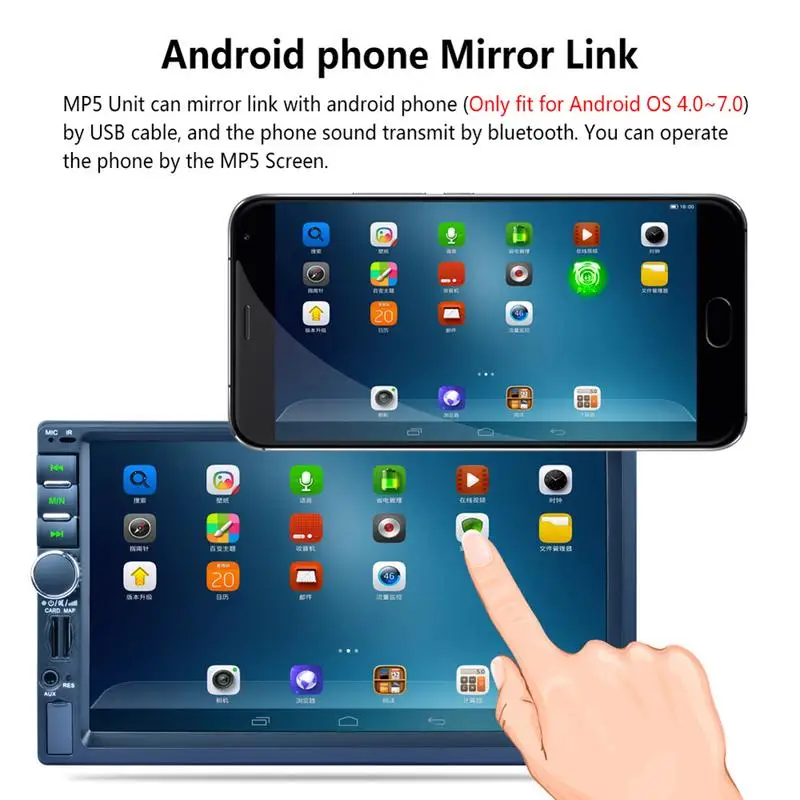 

7 Inch HD CAR MP5 Multimedia Player Back Lit Colorful AM FM RDS Car Radio Media Player