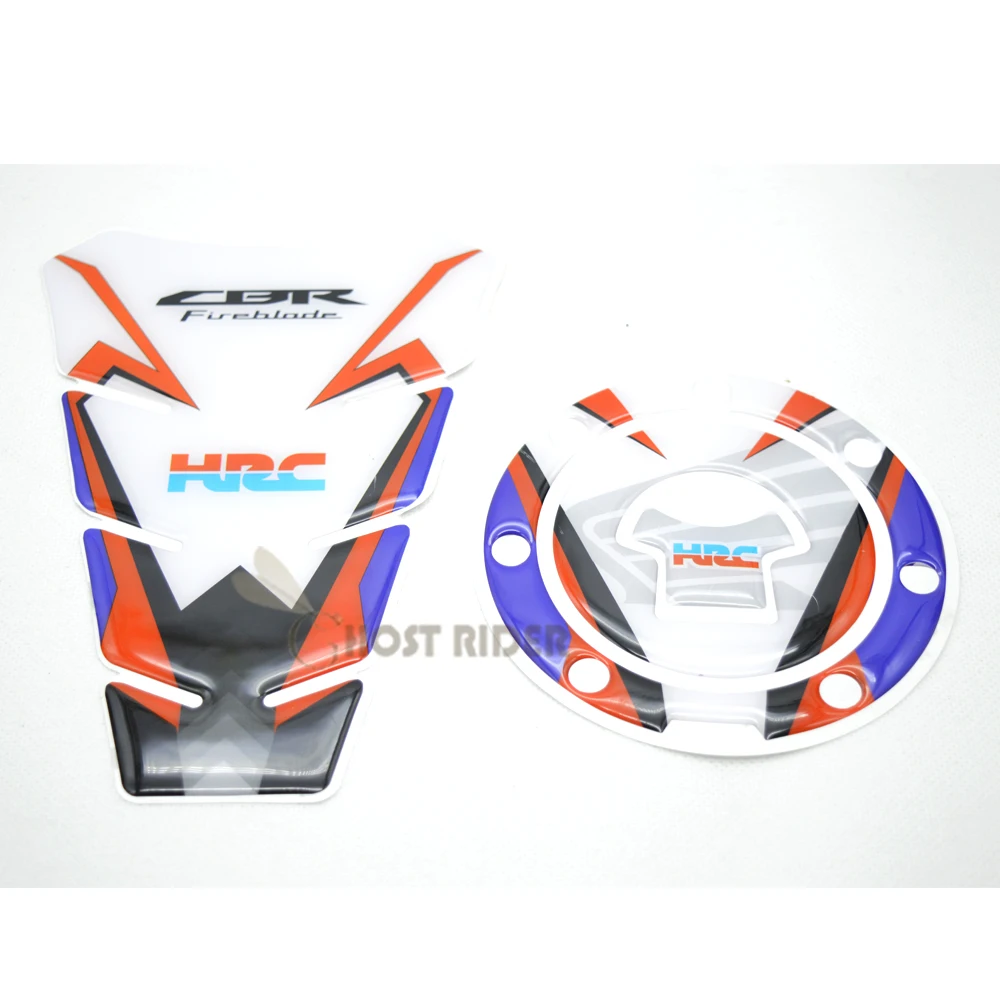 

For Honda CBR600RR CBR1000RR REPSOL HRC CBR FIREBLADE 3D Carbon Look Tank Pad & Fuel Oil Tank Cap Cover Prorector Sticker Decal