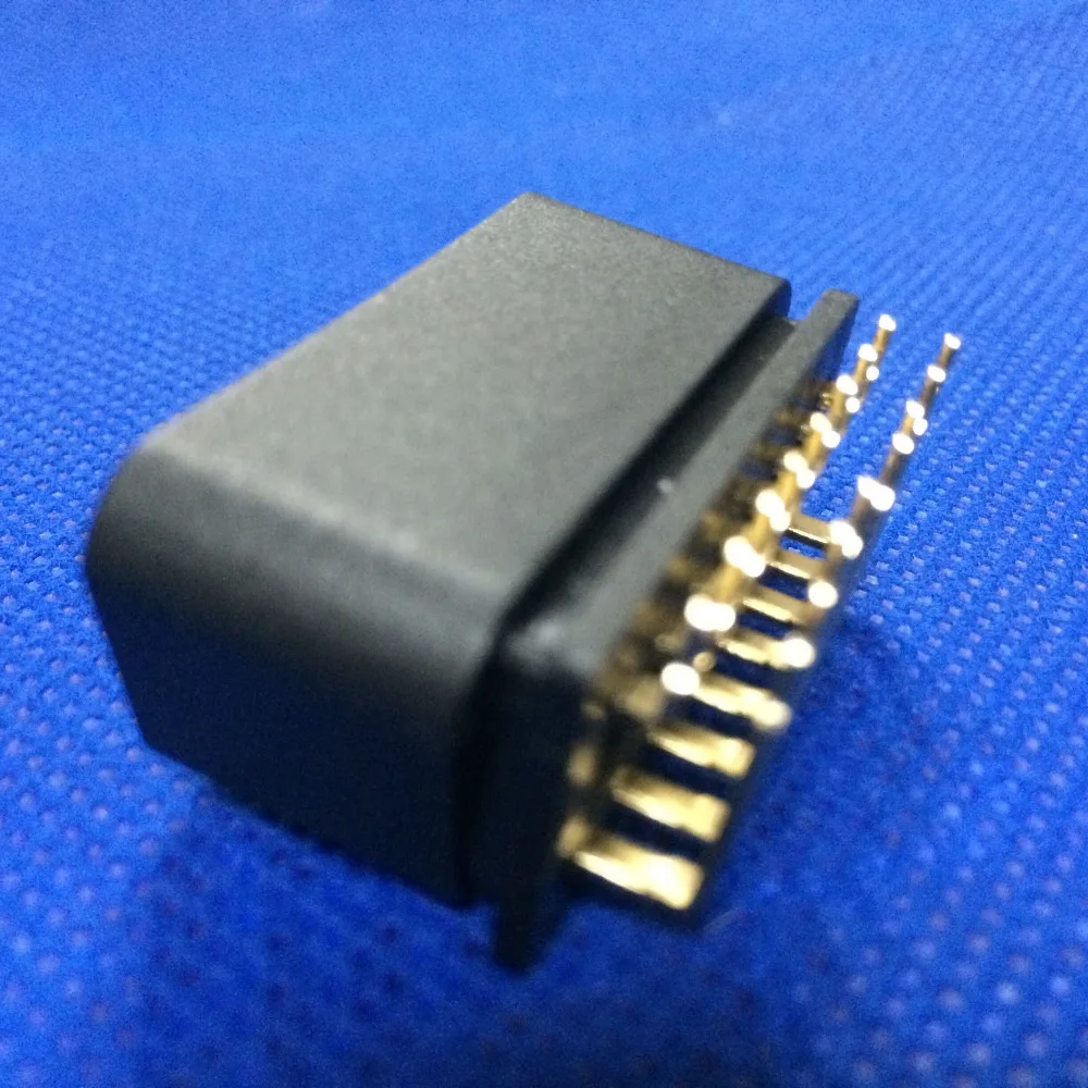 10 шт./лот OBD II OBD2 90 градусов 16-контактный Штекерный разъем адаптера Проводные