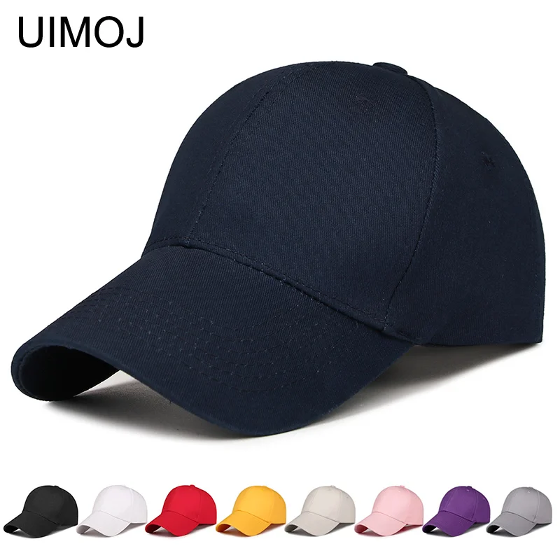 UIMOJ однотонные бейсболки для мужчин регулируемые кепки женщин модная