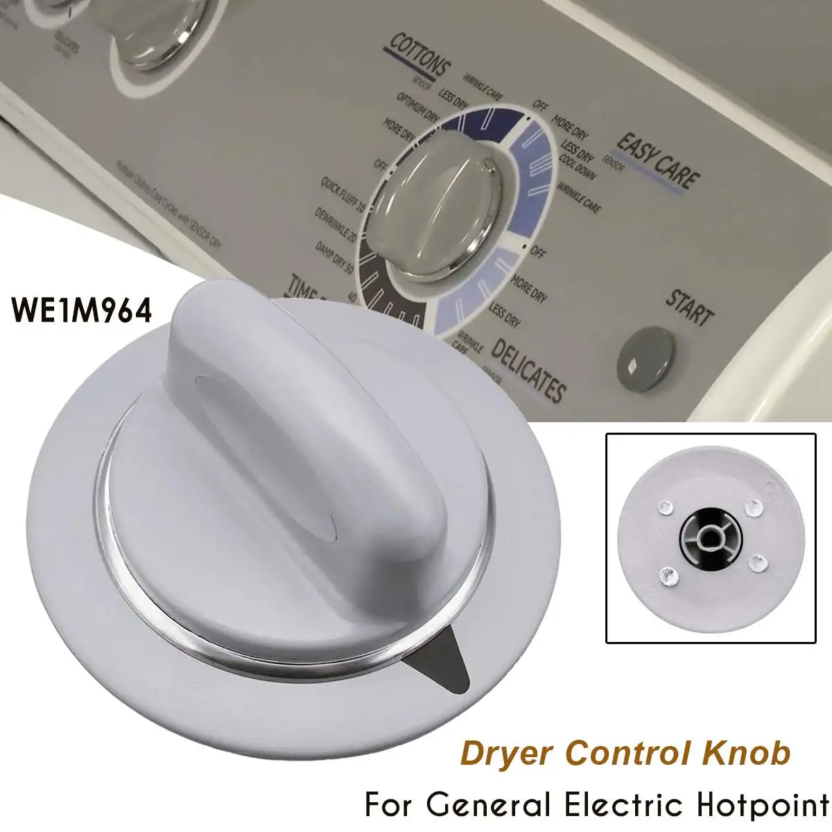 

2Pcs Gray Dryer Timer Control Knob Replacement Accessories For General Electric Dryer WE1M964