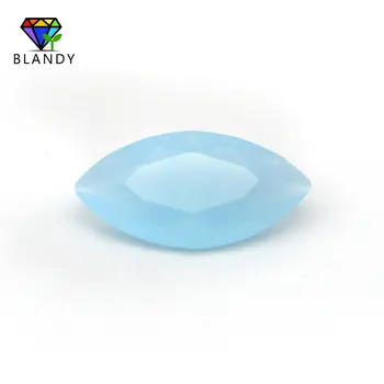 

Free Shipping 5A Quality 1.5x3~8x16mm Milky Blue Color Marquise Shape Glass Gems Synthetic Beads For DIY Jewelry