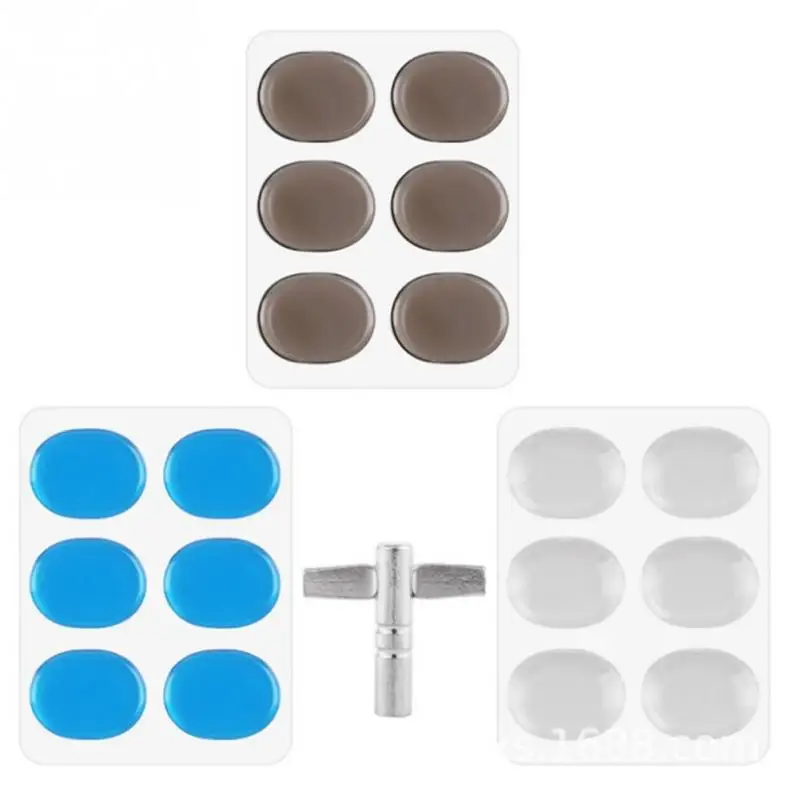 

6Pcs/Set Gel Pads Drum Damper Mute Pads Silicone High-quality Transparent Drum Damper Gel Pads #17