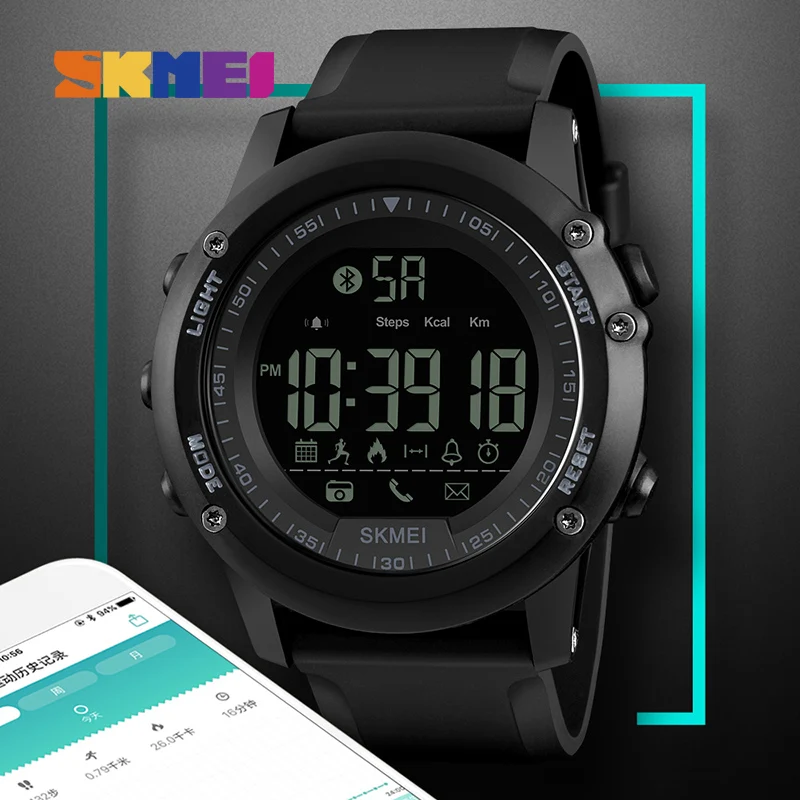 

2018 New Sports Smart Watch Men Pedometer Shock Water Proof Digital Wristwatch Clock Calorie Bluetooth Watch Relogio Masculino