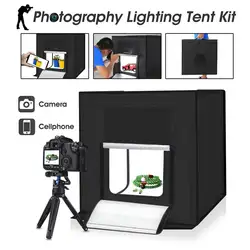 Профессиональный 24 ''60 см фотостудия освещения стрелять палатка Box Kit портативный складной мини фотостудия Photograghy Softbox Led