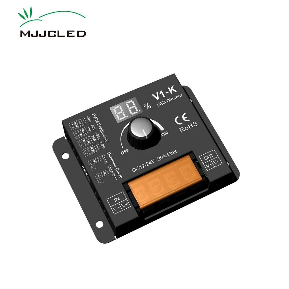 Buy Rotary LED Dimmer 12V 24V PWM Dimmer Switch 20A