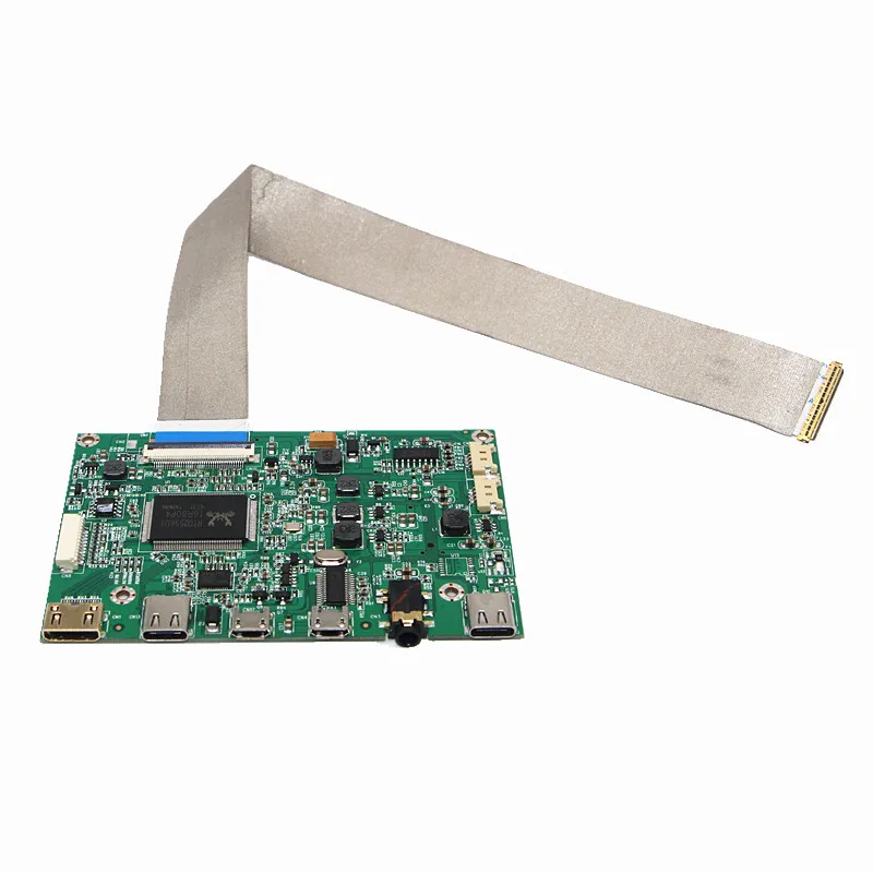 

Type-C+2mini USB+mini HDMI+Audio 2K LCD controlador Board For 13.3" LQ133D1JW33 EDP 40Pin 2560X1440 LCD controlador kit