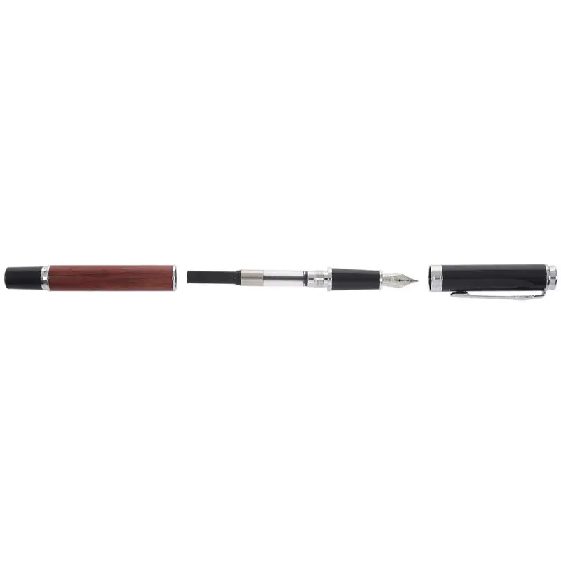 Jinhao 8802 древесный Средний Перьевая ручка-красный+ черный