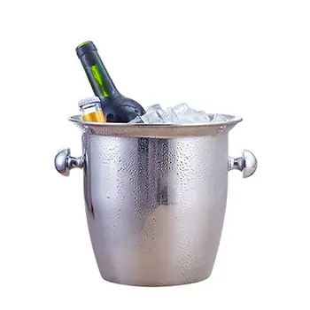 

New High Quality 2L/5L Stainless Steel Thickened Ice Bucket Wine Cool Champagne Cooler Ice Bucket for Hotel Bar KTVs Dropship