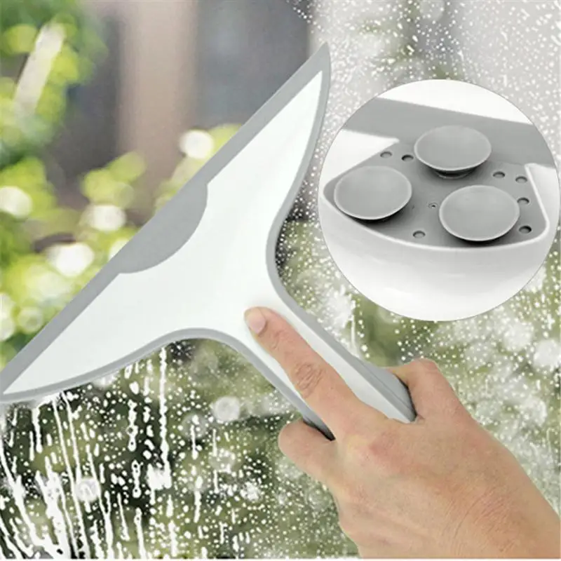 

Mirror Window Squeegee Cleaner Kitchen Shower Bathroom Wiper with Suction Hook Water Vapor Removal Household Cleaning Tools
