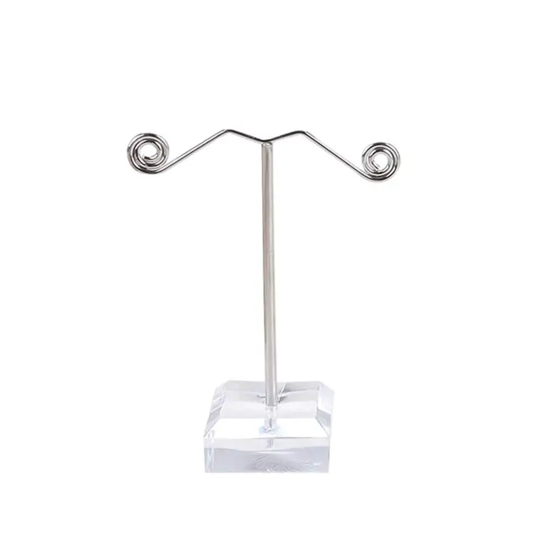 

1 pc Earrings Stand Acrylic Mini T-shape Hanger Jewelry Organizer Display Rack Ear Studs Holder for Craft Show Home Shop