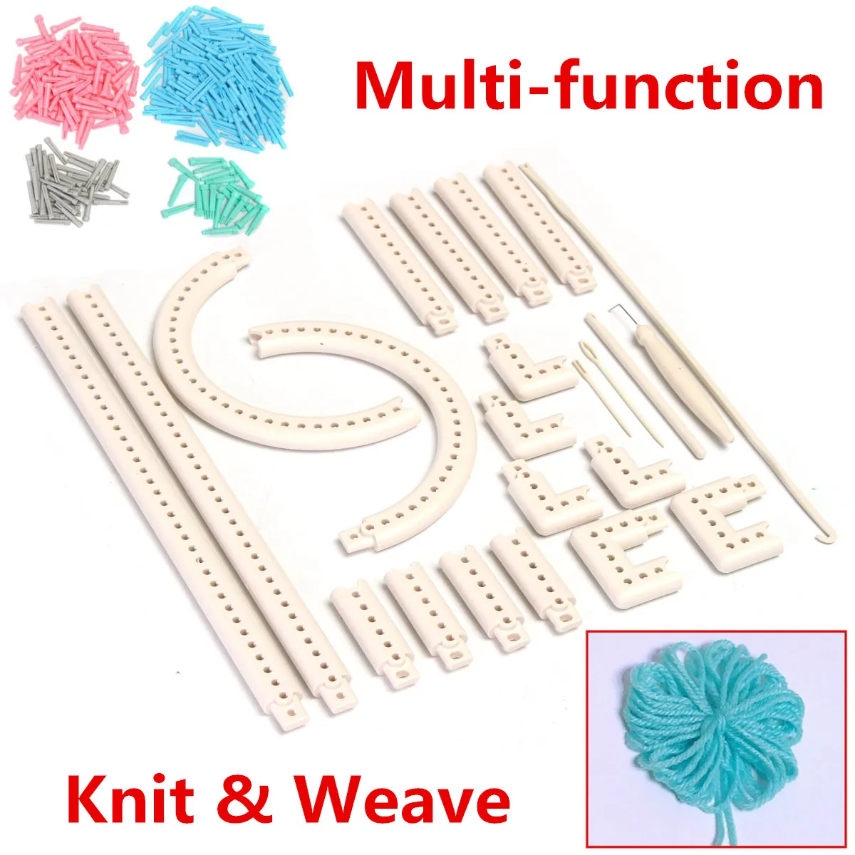 

Multi-function Knitting Board Knit&Weave Loom Craft Yarn Kit DIY Scarf Sweater