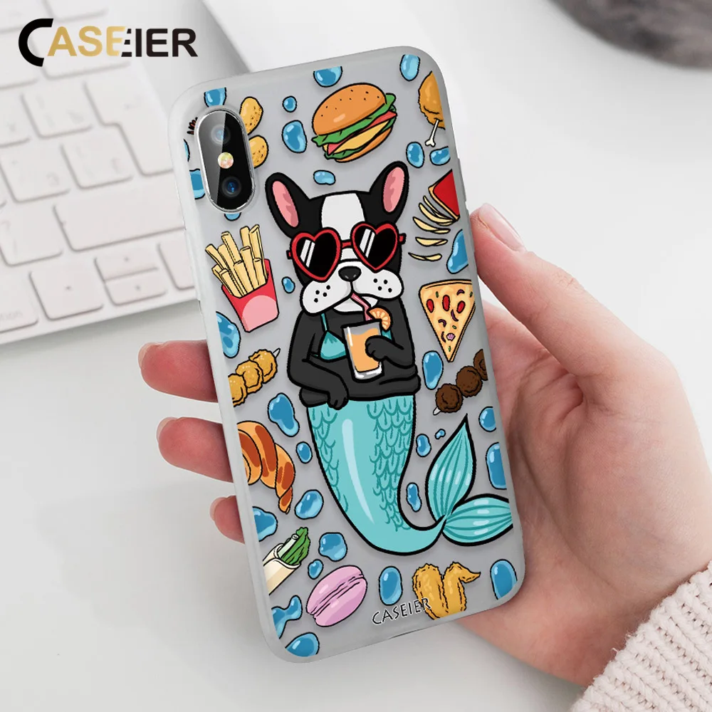 

CASEIER Summer Cases For Xiaomi Redmi Note 7 6 Pro 5 4 4X Phone Case For Redmi 6 5 4 6A 5A Beauty Dog Fish Soft TPU Cover Funda
