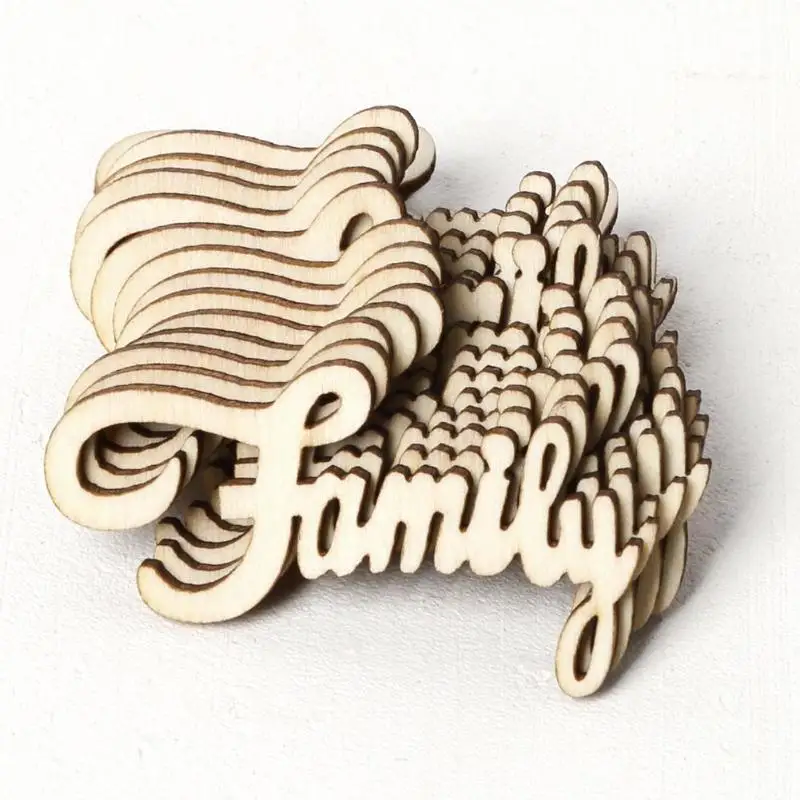 

15 Pcs Wooden Craft Ramadan Mubarak Decoration Table Confetti Scatter Eid Festival Party Home Decor Desktop Ornament