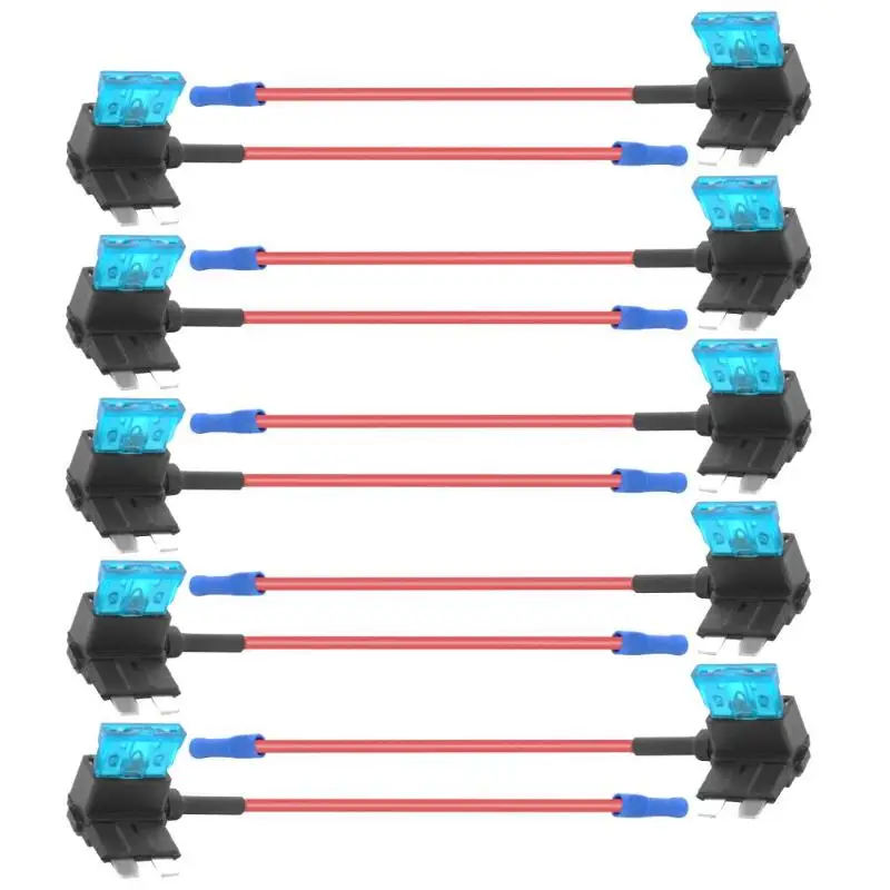 

10 Pack 12V 15Amp Car Add-a-circuit Fuse TAP Adapter Kit ATO Blade Fuses