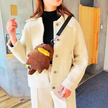 

Cute Cartoon Animal Shape Fanny Crossbody Pack Casual Women Chest Kids Plush Shoulder Bags boy girl baby Bolsos Mujer 2018