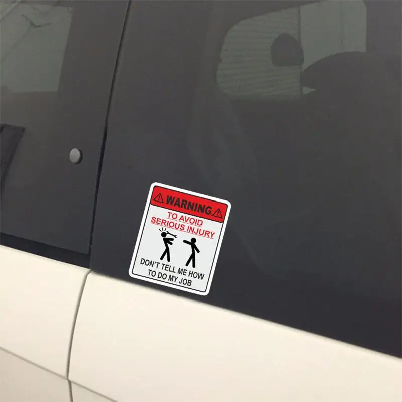 

3D Reflective Sticker Safety Warning Design Decals Sticker To Avoid Serious Injury Car-styling Cars Auto Accessories