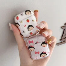 Мультфильм Chibi Maruko милый прозрачный футляр для Apple AirPods 1/2 чехол Прозрачный Прочный чехол для телефона защитный чехол Аксессуары