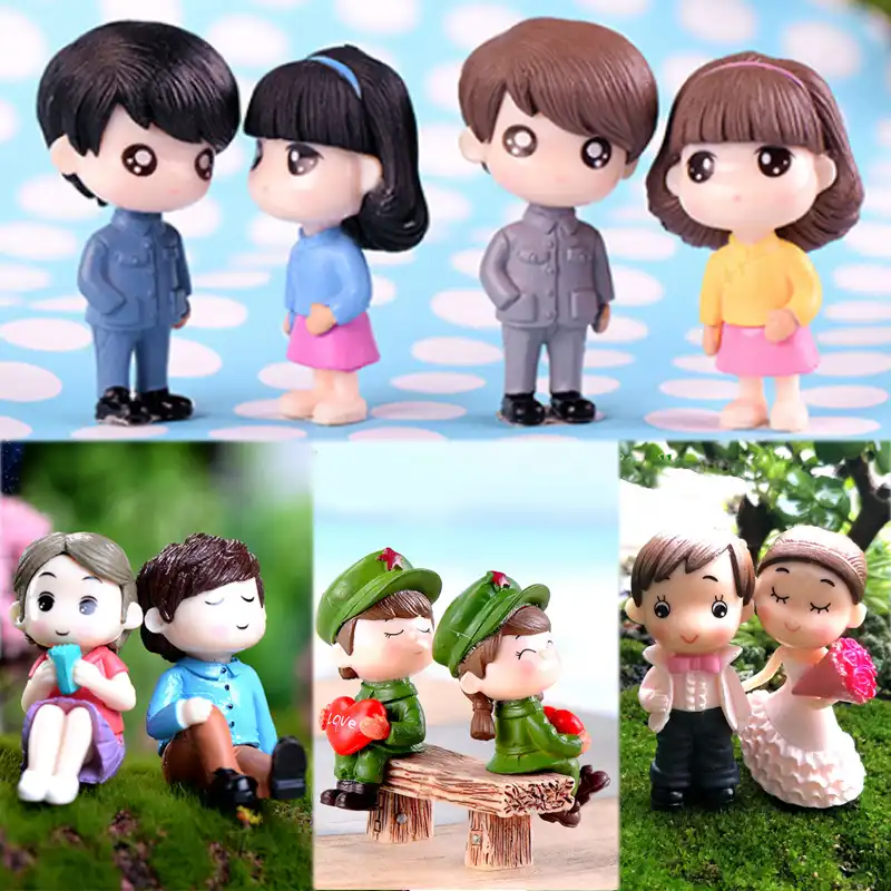 2 шт./1 комплект, украшение для дома, ремесла, сказочные фигурки для любителей сада, пара, высококачественные миниатюрные, популярный резинов...