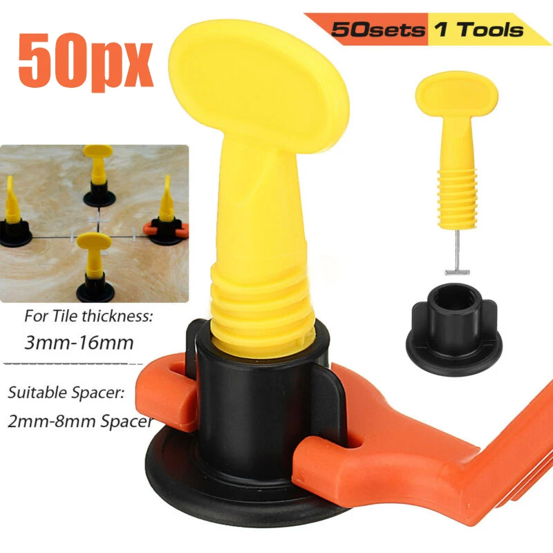 

Reusable T Type Ceramic Floor Wall Construction Tools Tile Leveling System KIT PP + Stainlss Steel