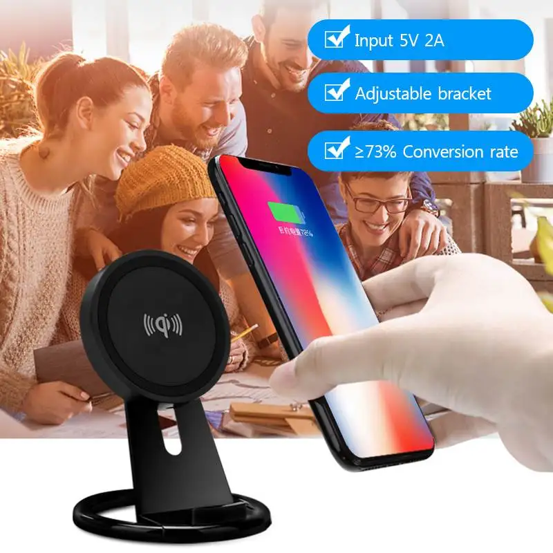 

BAKEEY 10W Smart QI fast Wireless Charger power For iPhone XS Cellphone Bracket Phone Holder Adjustable Stand 5V USB Chargering