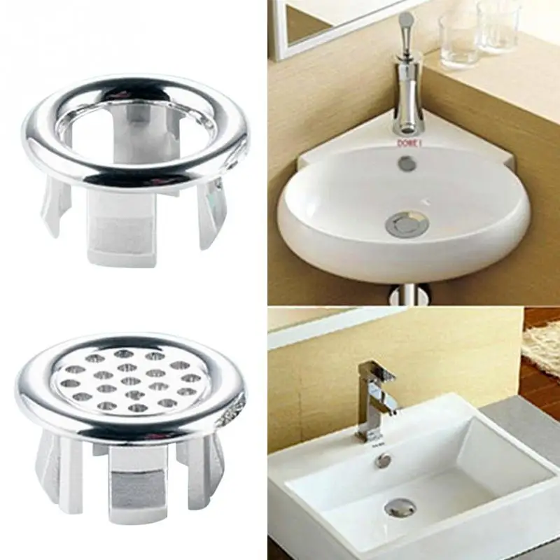 Kitchen Sink Overflow Ring Accessory Round Ring Overflow Spare Cover Waste Plug Sink Filter Bathroom Basin Sink Drain #0118 ► Photo 2/6