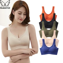 Queenral, бесшовные бюстгальтеры для женщин, пуш-ап, бюстгальтер без косточек, нижнее белье, сексуальное нижнее белье, мягкий бюстгальтер, бюстгальтер для сна, размеры s, m, l, xl