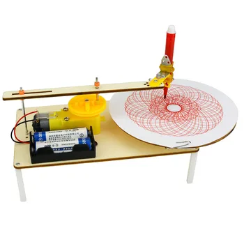 

Creative DIY Puzzle Assembled Kits Kids Handmade Graffiti Toy Simple Science Gizmo Physics Experiment Resources Electric Plotter