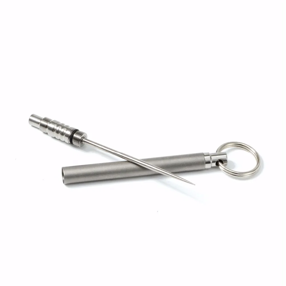 

new Titanium EDC Key Chain toothpick Outdoor Camping Keychain Survival tool self defense weapon Multitools picnic travel kit