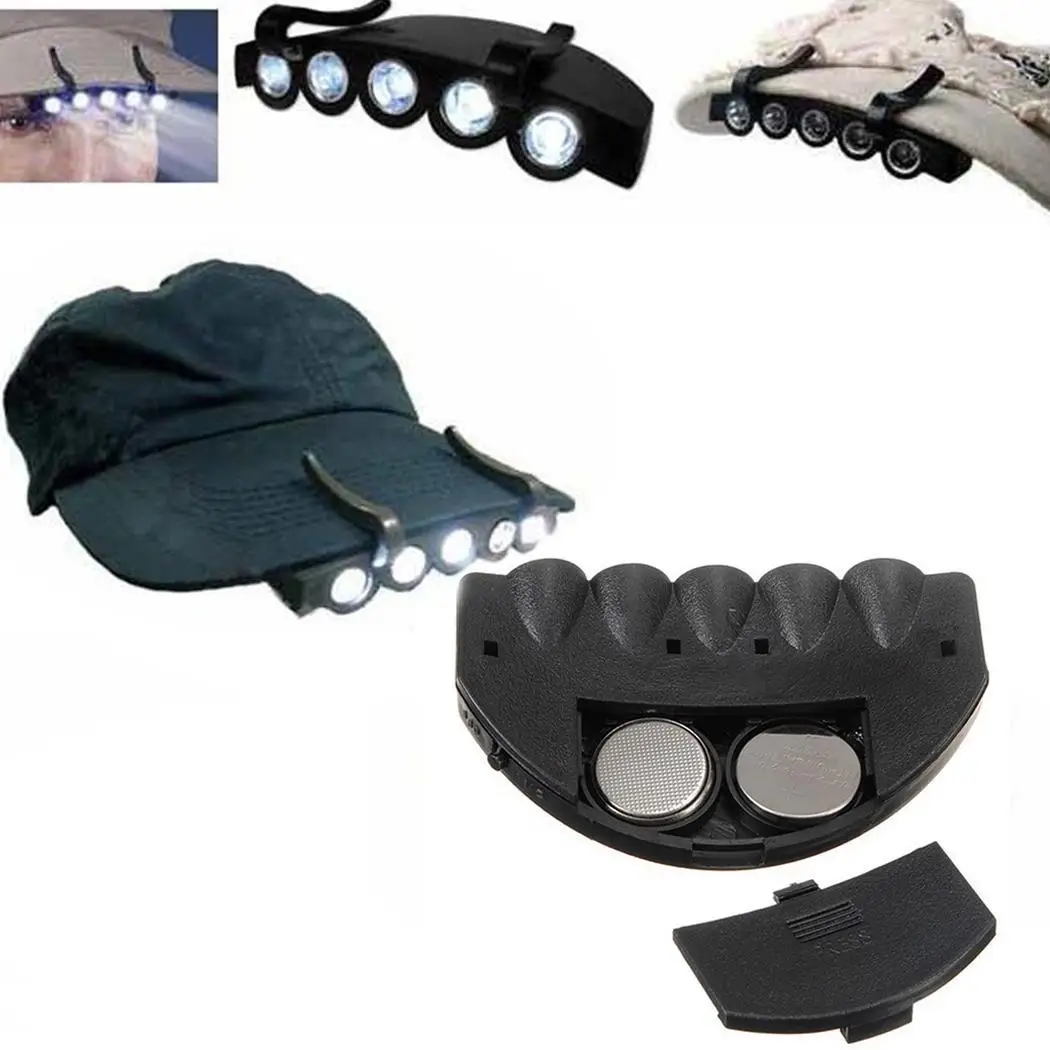 Beste Gratis Hoed Jacht Clip On Hoofd Licht etc Hoed Vissen Nieuwe Koplamp Handen Vissen Camping LED etc Wandelen 5 wit Camping