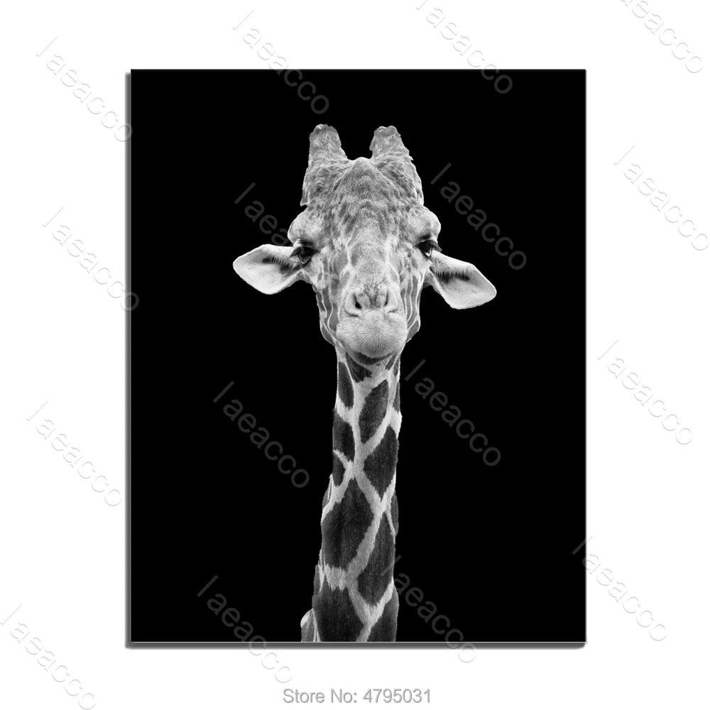 

Black and White Art Wall Poster Elephant Animal Canvas Oil Painting Home Decor Print on Canvas Decoration Living Room No Frame