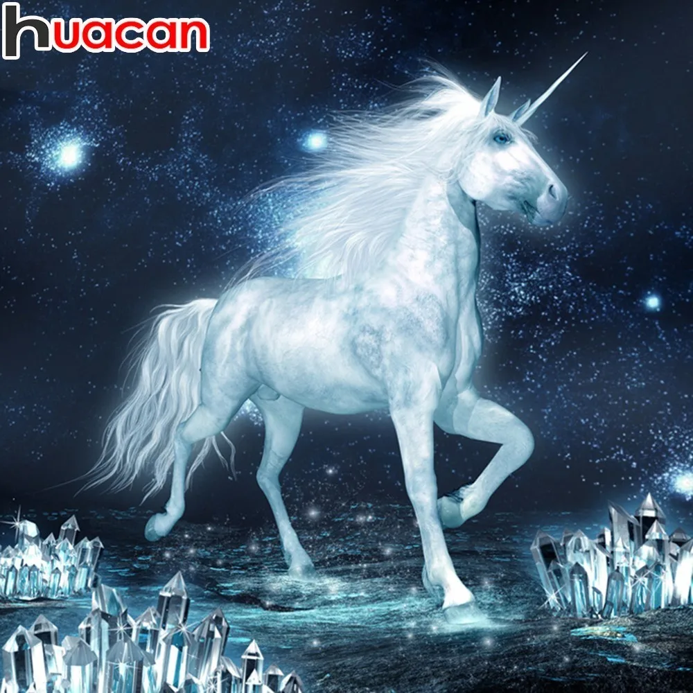 

HUACAN 5D DIY Diamond Painting Full Square Horse Diamond Embroidery Animal Mosaic Picture Of Rhinestone Decor Home Girl Hobby