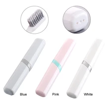 Портативная зубная щетка с футляром для хранения мягкой щетины зубная щетка для путешествий на открытом воздухе аксессуары для ванной комнаты