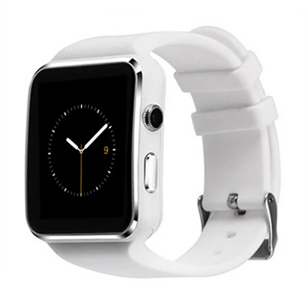 

Bluetooth Smart Watch X6 Sport Passometer Smartwatch with Camera Support SIM Card Whatsapp Facebook for Android Phone, White